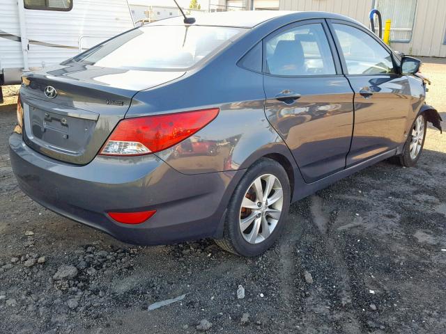 KMHCU4AE4CU227963 - 2012 HYUNDAI ACCENT GLS GRAY photo 4