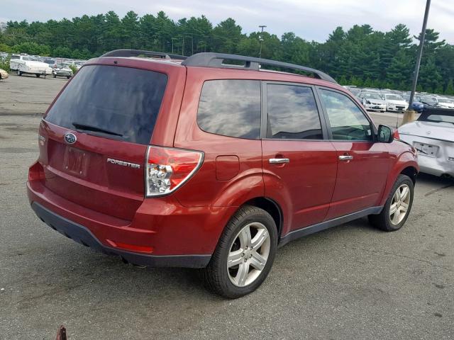 JF2SH63649H759917 - 2009 SUBARU FORESTER 2 RED photo 4