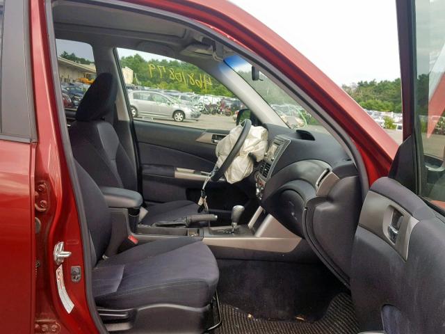 JF2SH63649H759917 - 2009 SUBARU FORESTER 2 RED photo 5