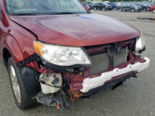 JF2SH63649H759917 - 2009 SUBARU FORESTER 2 RED photo 9