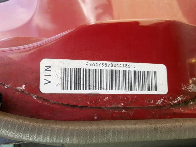 4S6CY58V8S4418615 - 1995 HONDA PASSPORT E RED photo 10