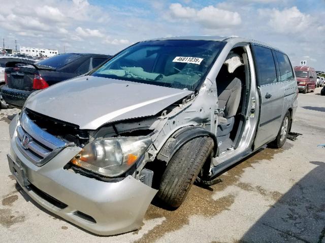 5FNRL382X6B087471 - 2006 HONDA ODYSSEY LX SILVER photo 2