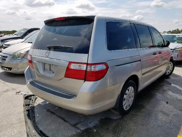 5FNRL382X6B087471 - 2006 HONDA ODYSSEY LX SILVER photo 4