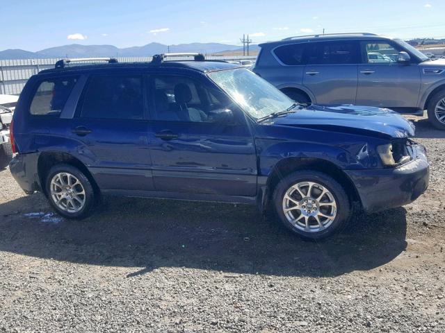 JF1SG63695G722580 - 2005 SUBARU FORESTER 2 BLUE photo 9