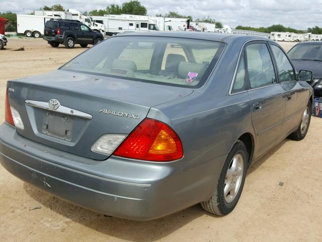 4T1BF28B0YU035243 - 2000 TOYOTA AVALON XL BLUE photo 4