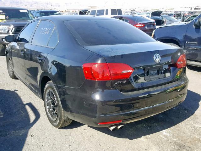 3VW2K7AJXEM438951 - 2014 VOLKSWAGEN JETTA BASE 黑色 照片 3