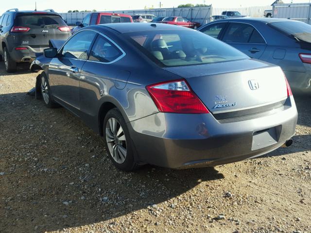 1HGCS12878A015487 - 2008 HONDA ACCORD EXL GRAY photo 3