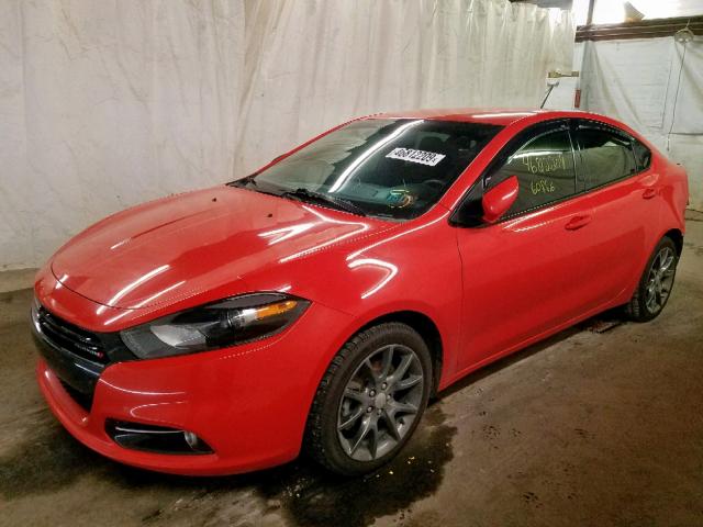 1C3CDFBB4FD243240 - 2015 DODGE DART SXT ORANGE photo 2