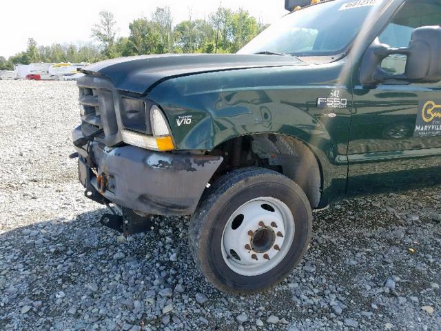 1FDAF56S53EA86093 - 2003 FORD F550 SUPER GREEN photo 9