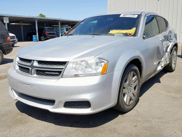 1B3BD4FB1BN517246 - 2011 DODGE AVENGER EX SILVER photo 2