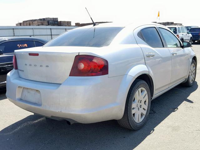 1B3BD4FB1BN517246 - 2011 DODGE AVENGER EX SILVER photo 4