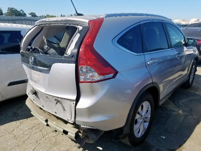 2HKRM3H79CH506657 - 2012 HONDA CR-V EXL SILVER photo 4