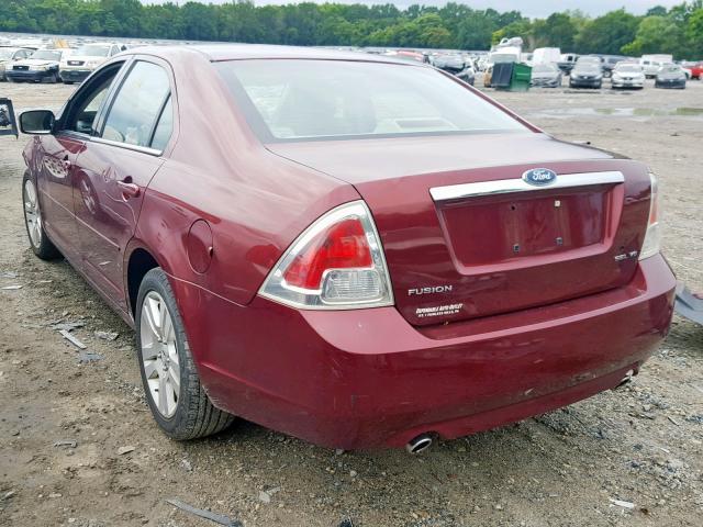 3FAHP08126R102491 - 2006 FORD FUSION SEL MAROON photo 3