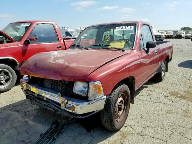 JT4RN81P7M5090064 - 1991 TOYOTA PICKUP 1/2 BURGUNDY photo 2