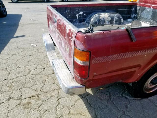 JT4RN81P7M5090064 - 1991 TOYOTA PICKUP 1/2 BURGUNDY photo 9