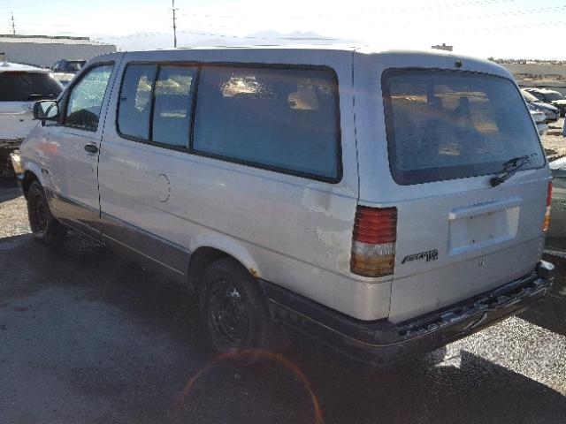 1FMDA41X5PZA58222 - 1993 FORD AEROSTAR SILVER photo 3