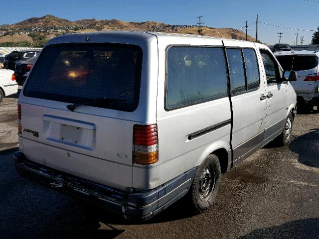 1FMDA41X5PZA58222 - 1993 FORD AEROSTAR SILVER photo 4