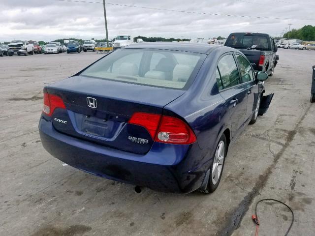 1HGFA16856L019744 - 2006 HONDA CIVIC EX BLUE photo 4