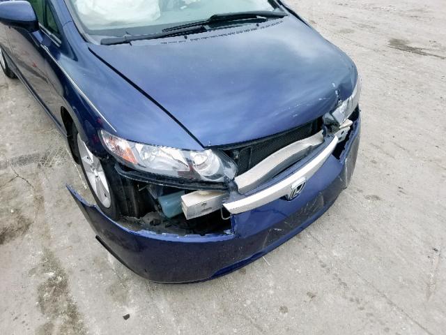 1HGFA16856L019744 - 2006 HONDA CIVIC EX BLUE photo 9