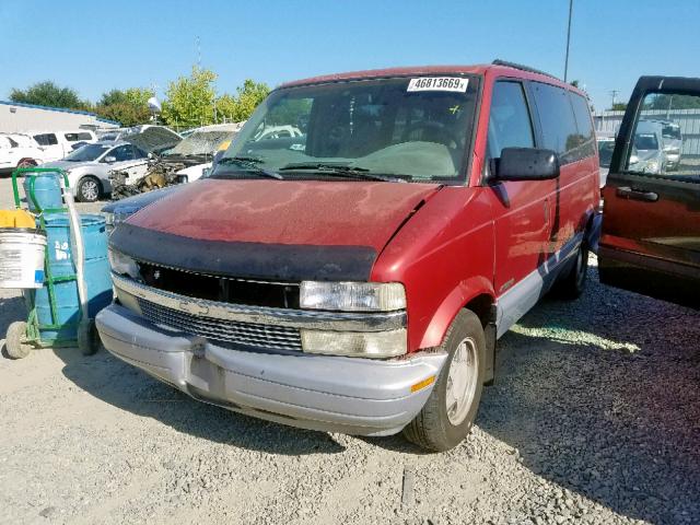 1GNDM19WXVB233602 - 1997 CHEVROLET ASTRO RED photo 2