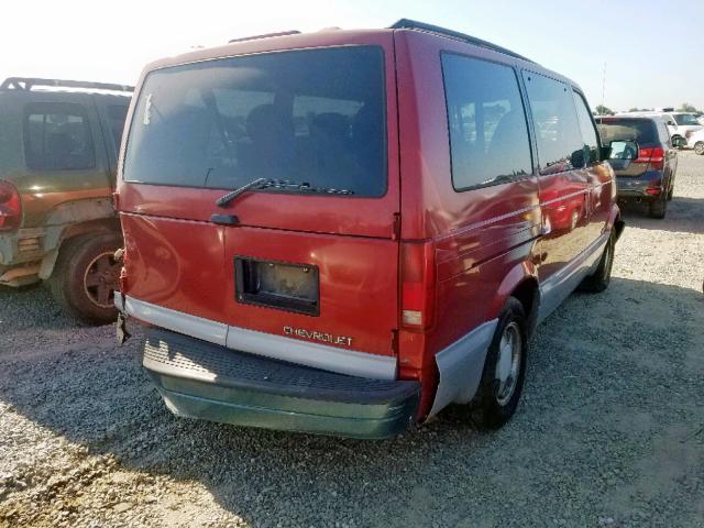 1GNDM19WXVB233602 - 1997 CHEVROLET ASTRO RED photo 4