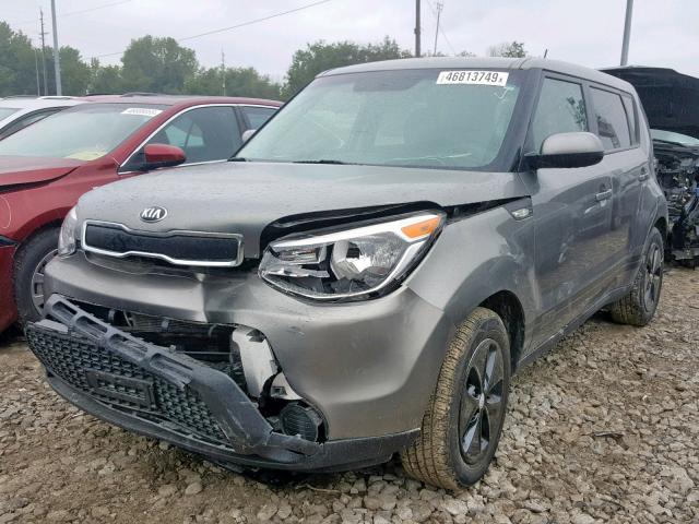 KNDJN2A26E7090349 - 2014 KIA SOUL GRAY photo 2