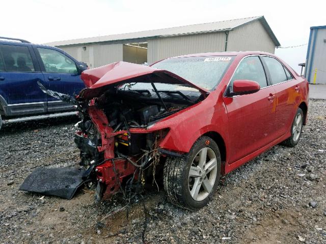 4T1BF1FK2CU623067 - 2012 TOYOTA CAMRY BASE RED photo 2