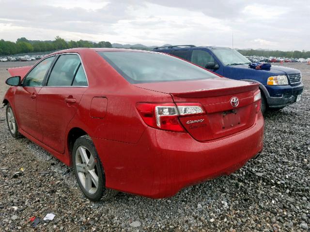 4T1BF1FK2CU623067 - 2012 TOYOTA CAMRY BASE RED photo 3