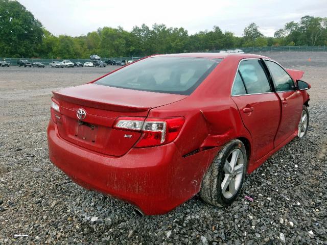 4T1BF1FK2CU623067 - 2012 TOYOTA CAMRY BASE RED photo 4