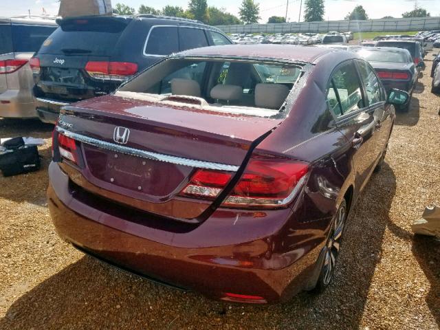 19XFB2F93EE043820 - 2014 HONDA CIVIC EXL 栗色 照片 4