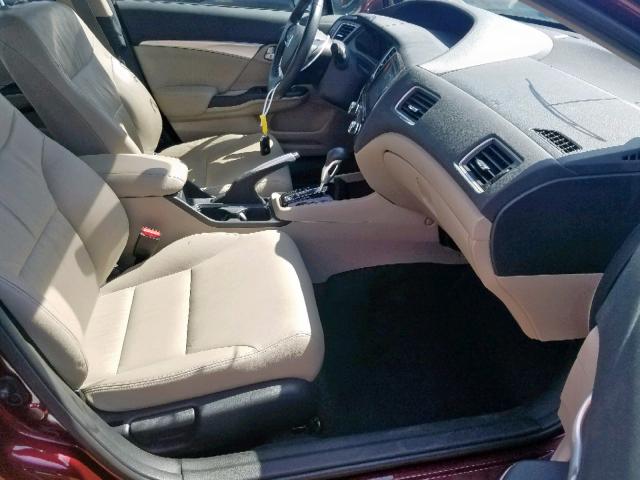 19XFB2F93EE043820 - 2014 HONDA CIVIC EXL 栗色 照片 5