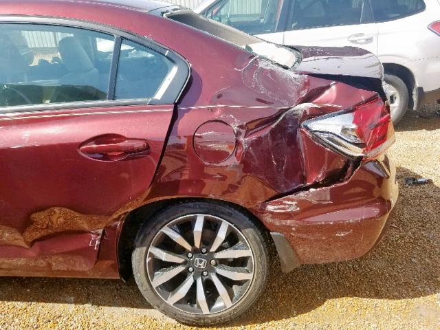 19XFB2F93EE043820 - 2014 HONDA CIVIC EXL 栗色 照片 9