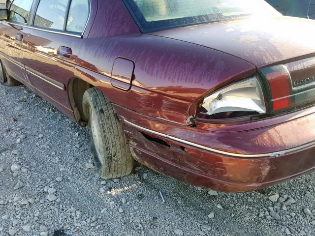 2G1WL52J711239693 - 2001 CHEVROLET LUMINA MAROON photo 9