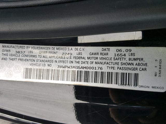 3VWPW3AG5AM000176 - 2010 VOLKSWAGEN NEW BEETLE Schwarz Foto 10