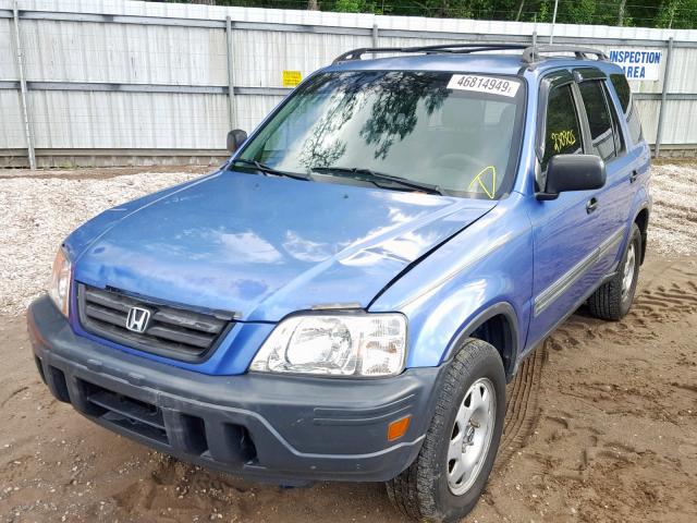 JHLRD2842YC000688 - 2000 HONDA CR-V LX BLUE photo 2