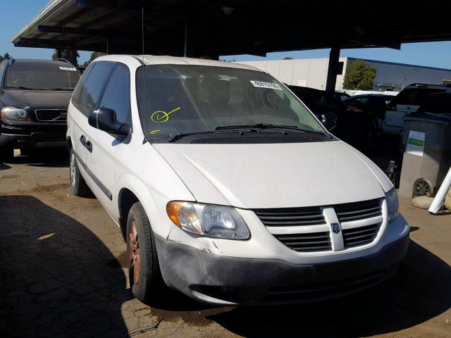 1D4GP25B47B216113 - 2007 DODGE CARAVAN SE WHITE photo 1