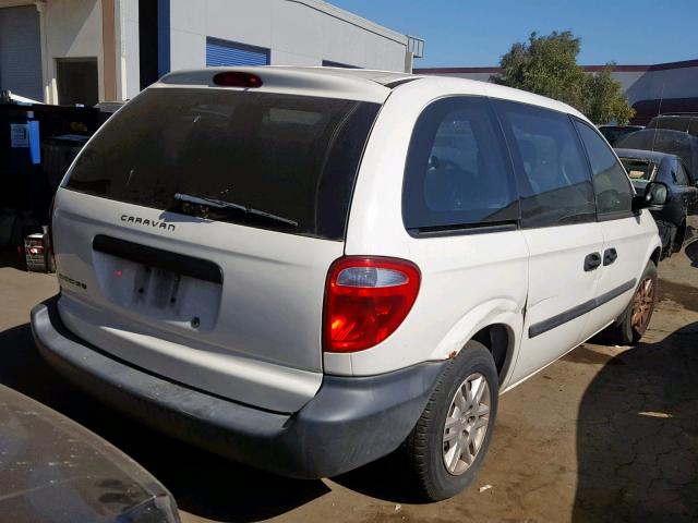 1D4GP25B47B216113 - 2007 DODGE CARAVAN SE WHITE photo 4