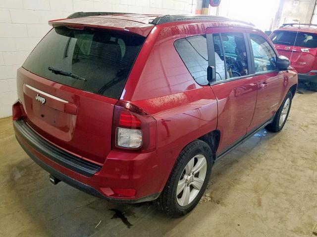 1C4NJDBB5ED808630 - 2014 JEEP COMPASS SP RED photo 4