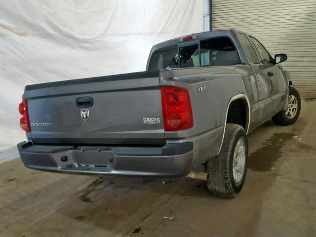 1D7HW42K47S108231 - 2007 DODGE DAKOTA SLT GRAY photo 4