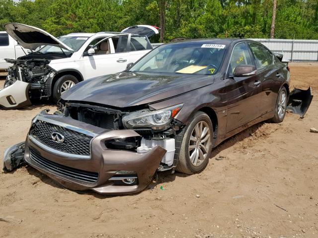 JN1BV7AP0EM688406 - 2014 INFINITI Q50 BASE BROWN photo 2