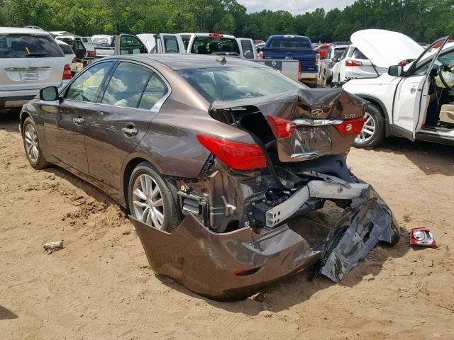 JN1BV7AP0EM688406 - 2014 INFINITI Q50 BASE BROWN photo 3