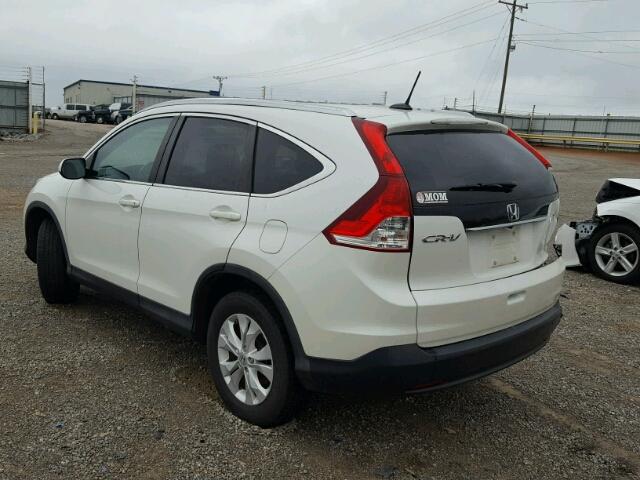 5J6RM4H76DL086529 - 2013 HONDA CR-V EXL WHITE photo 3