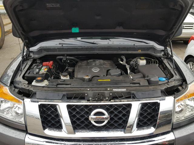 1N6AA0EC2EN509096 - 2014 NISSAN TITAN S GRAY photo 7