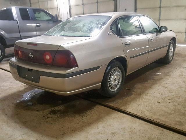 2G1WF55E719331457 - 2001 CHEVROLET IMPALA TAN photo 4