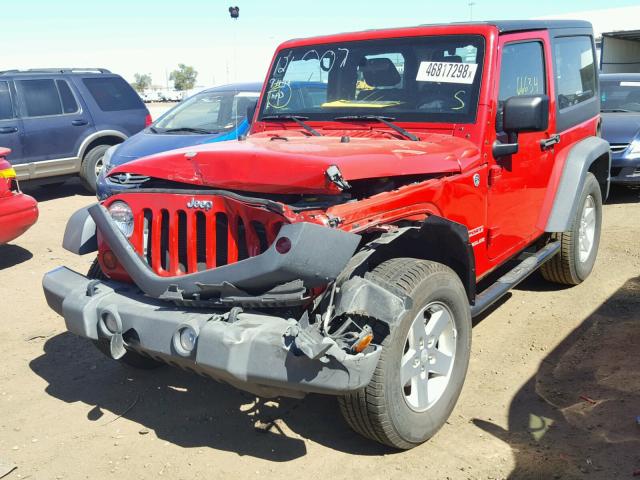 1C4AJWAG4CL239361 - 2012 JEEP WRANGLER S RED photo 2