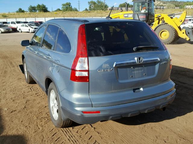 5J6RE4H7XAL048150 - 2010 HONDA CR-V EXL BLUE photo 3