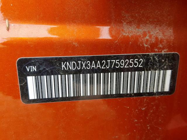 KNDJX3AA2J7592552 - 2018 KIA SOUL ! Narıncı foto 10