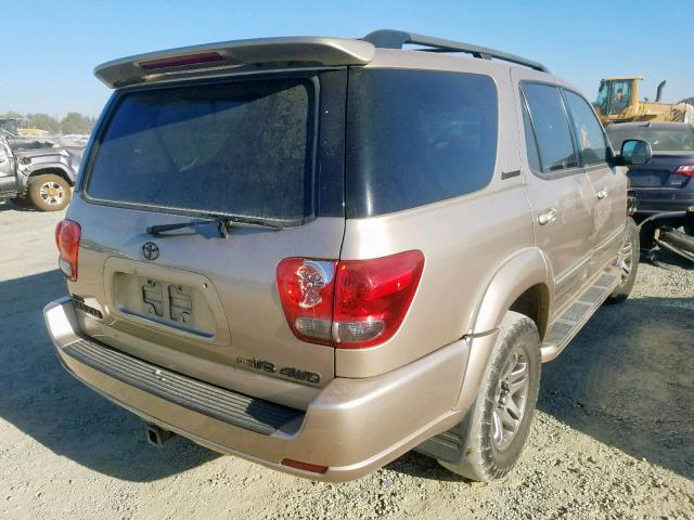 5TDBT48A06S269142 - 2006 TOYOTA SEQUOIA LI GOLD photo 4