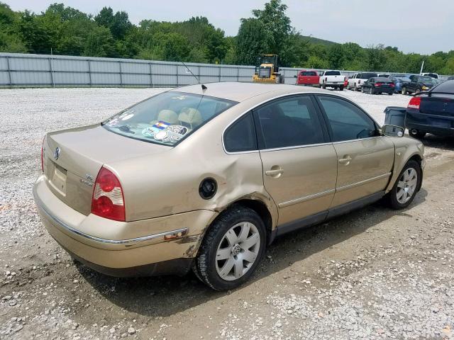 WVWTH63B02P045035 - 2002 VOLKSWAGEN PASSAT GLX GOLD photo 4