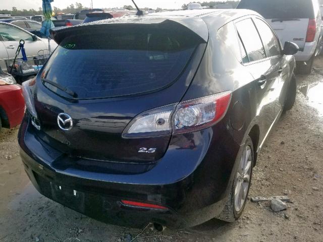 JM1BL1H59A1336294 - 2010 MAZDA 3 S BLACK photo 4